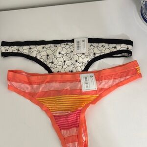 Auden Black and Orange Panties Set